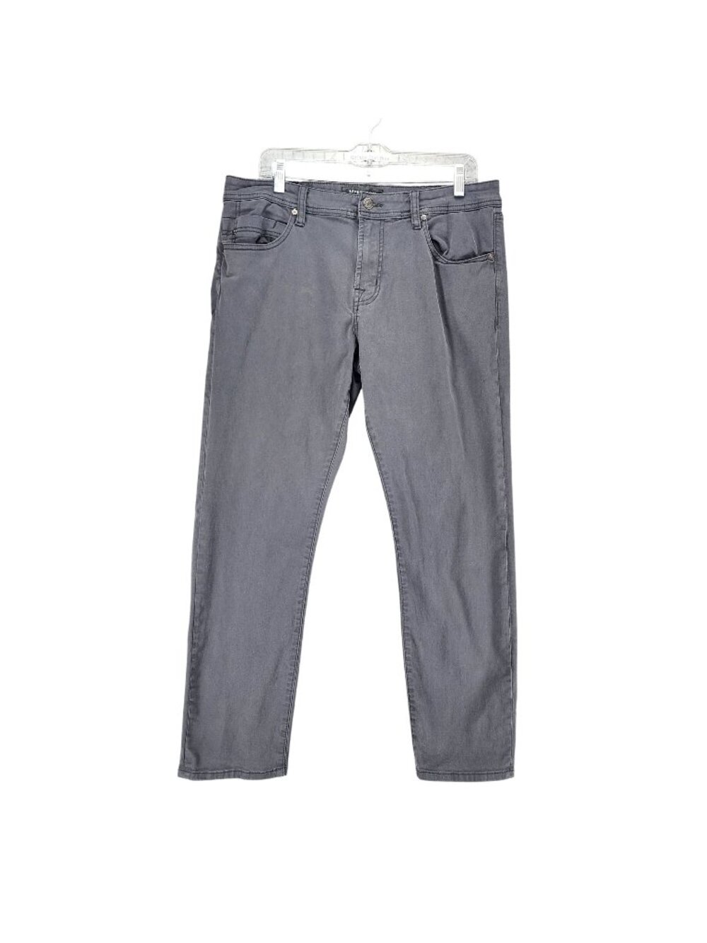 Liverpool Jeans Mens 36x30 Gray Stretch Mid Rise Straight